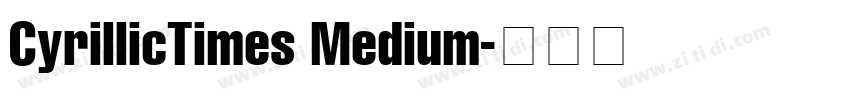 CyrillicTimes Medium字体转换